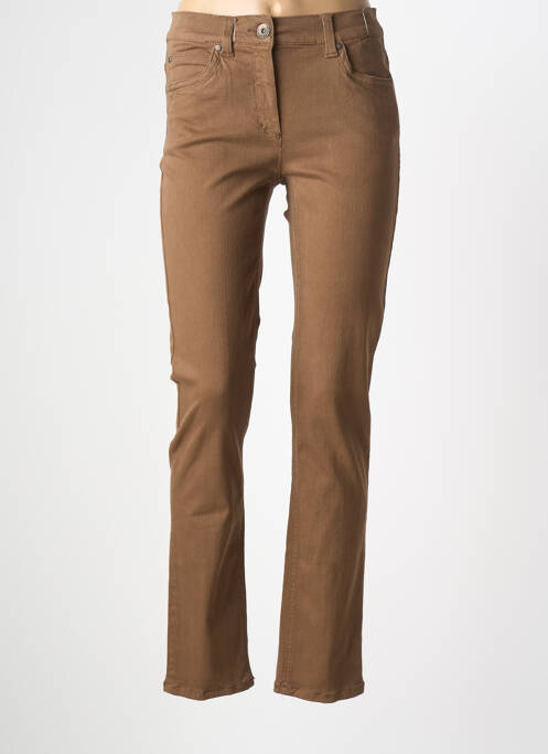Jeans coupe slim stretch taille normale marron ANNA MONTANA homme