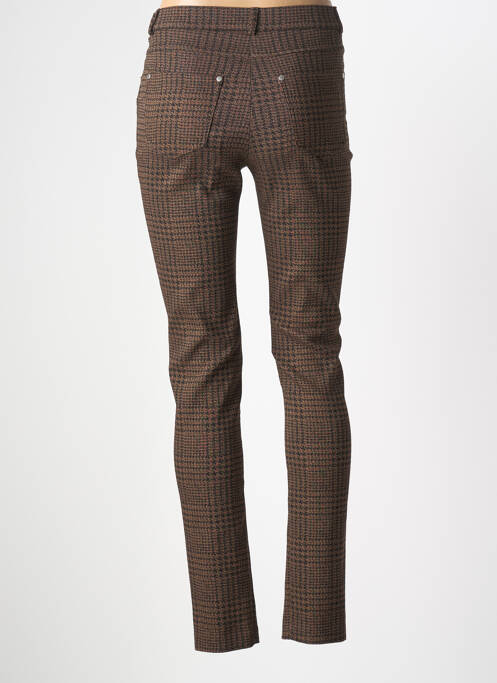 Pantalon slim stretch taille normale marron GUY DUBOUIS femme