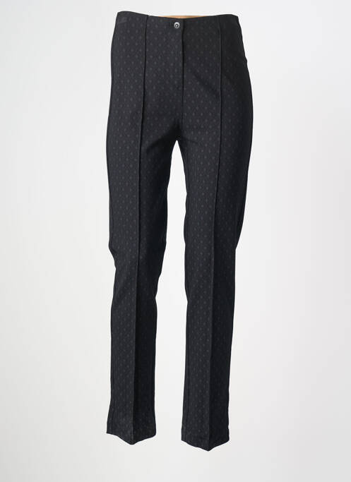 Pantalon slim tissage popeline taille normale noir ANNA MONTANA femme