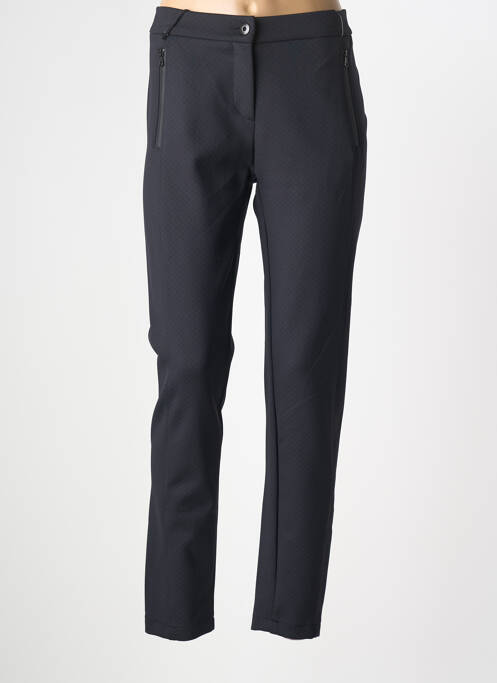 Pantalon slim tissage popeline taille normale noir ANNA MONTANA femme