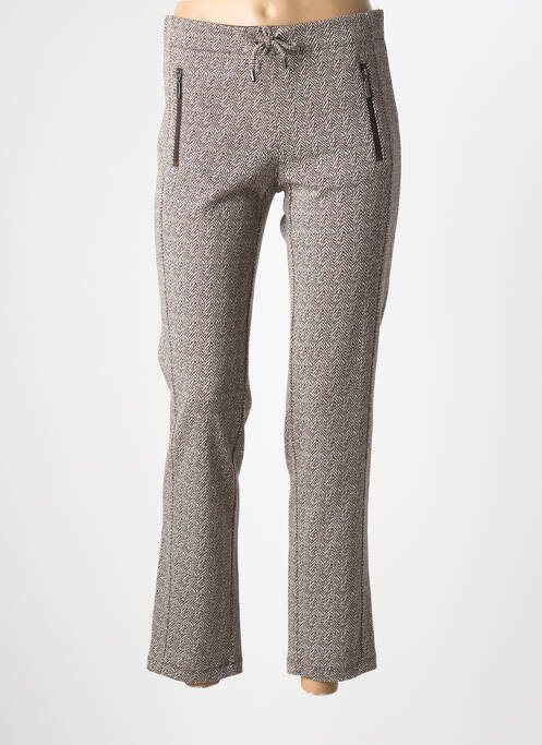 Pantalon droit stretch taille normale marron BARBARA LEBEK femme