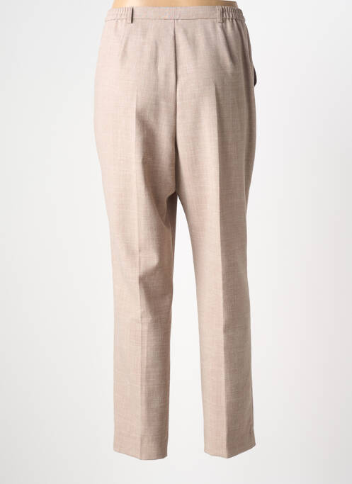 Pantalon droit fermeture zippée sous rabat boutonné taille normale beige WEINBERG femme