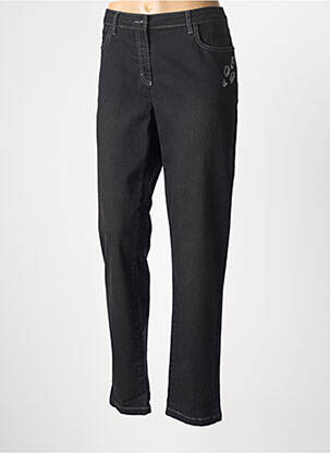 Pantalon slim tissage popeline taille normale noir RABE femme
