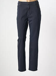 Pantalon slim tissage popeline taille normale bleu LCDN femme