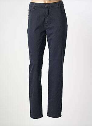 Pantalon slim tissage popeline taille normale bleu LCDN femme