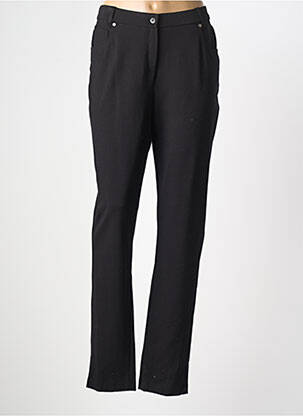 Pantalon slim tissage popeline taille normale noir GUY DUBOUIS femme