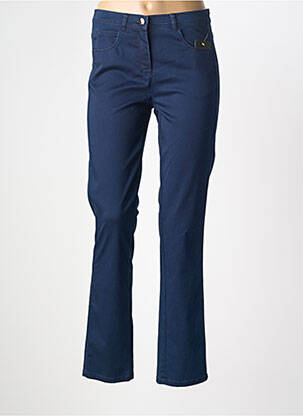 Pantalon slim tissage popeline taille normale bleu FRANK WALDER femme