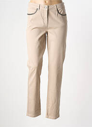 Jeans coupe slim tissage brut taille normale beige RABE femme
