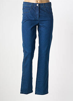 Jeans coupe droite stretch taille normale bleu FRANK WALDER femme