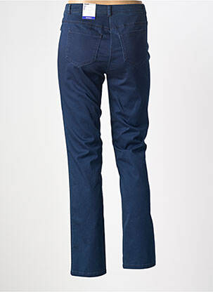 Pantalon slim tissage popeline taille normale bleu FRANK WALDER femme
