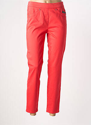 Jegging tissage popeline taille normale rouge FRANK WALDER femme