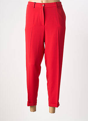 Pantalon 7/8 stretch taille normale rouge LCDN femme