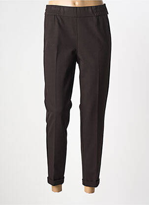 Pantalon 7/8 stretch taille normale marron FRANK WALDER femme