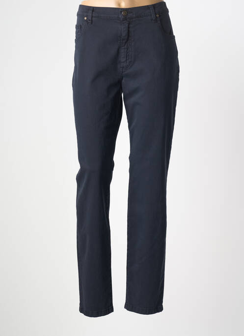 Pantalon slim tissage popeline taille normale bleu LCDN femme