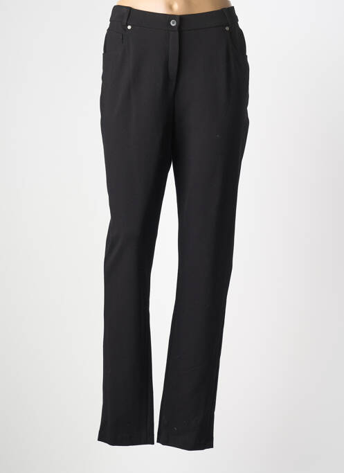 Pantalon slim tissage popeline taille normale noir GUY DUBOUIS femme