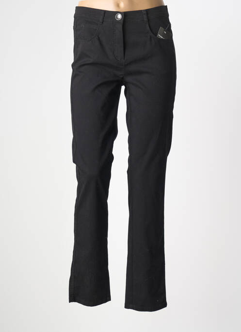 Pantalon droit stretch taille normale noir FRANK WALDER femme