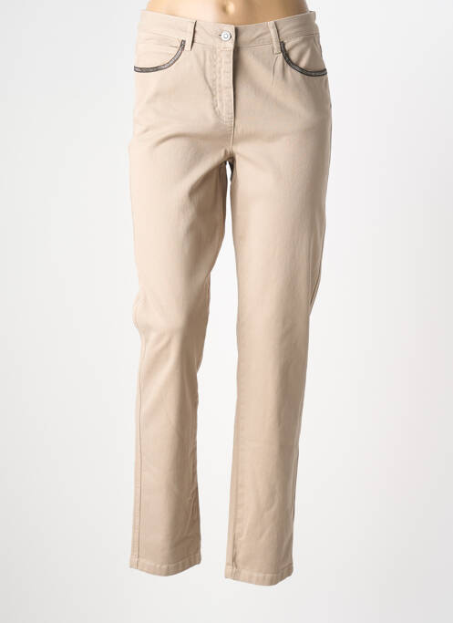 Jeans coupe slim tissage brut taille normale beige RABE femme