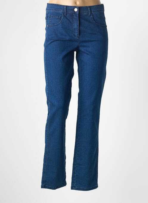 Jeans coupe droite stretch taille normale bleu FRANK WALDER femme