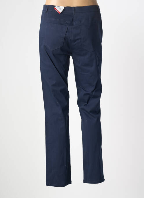 Pantalon slim tissage popeline taille normale bleu FRANK WALDER femme