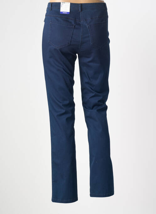 Pantalon slim tissage popeline taille normale bleu FRANK WALDER femme