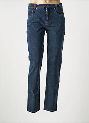 Jeans coupe slim stretch taille normale bleu ANNA MONTANA femme