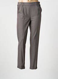 Pantalon slim taille élastique taille normale marron FRANK WALDER femme