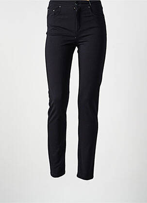 Pantalon slim stretch taille normale noir ANNA MONTANA femme