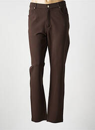 Pantalon slim stretch taille normale marron LCDN femme