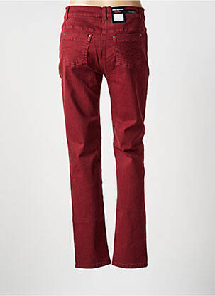 Jeans coupe slim stretch taille normale rouge ANNA MONTANA femme