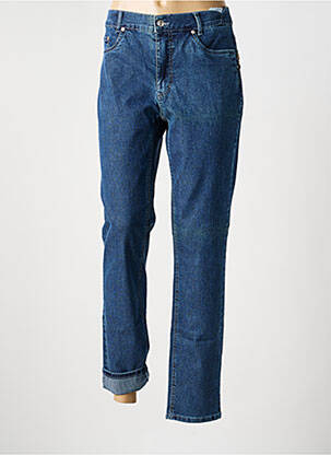 Jeans coupe slim stretch taille normale bleu ANNA MONTANA femme