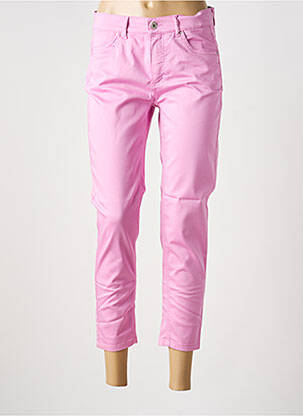 Pantacourt stretch taille normale rose ANNA MONTANA femme