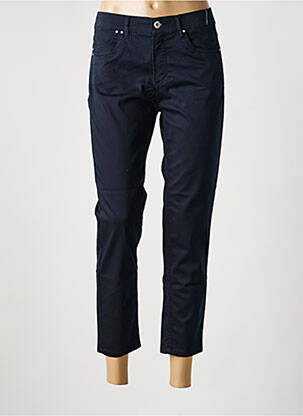 Pantacourt stretch taille normale bleu ANNA MONTANA femme