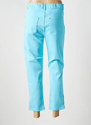 Pantalon 7/8 stretch taille normale bleu DOLCEZZA femme