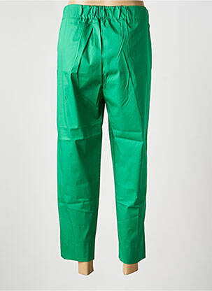Pantalon 7/8 tissage popeline taille normale vert OLIVIER PHILIPS femme