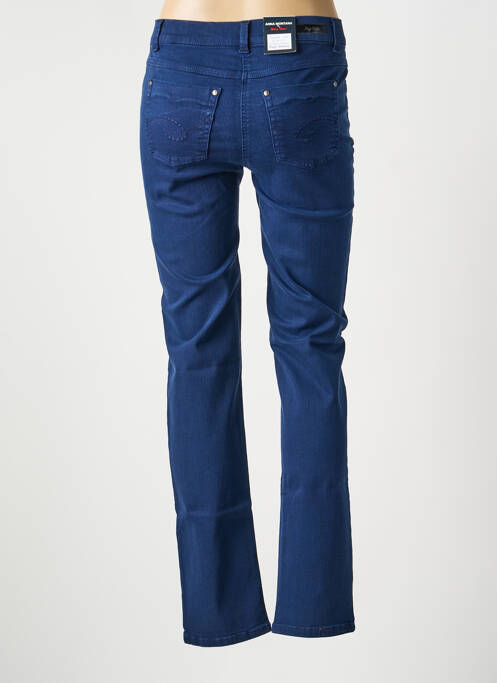 Jeans coupe slim stretch taille normale bleu ANNA MONTANA femme