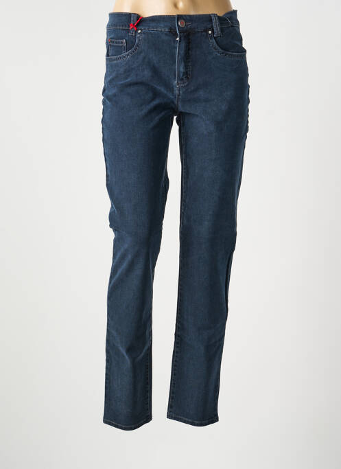 Jeans coupe slim stretch taille normale bleu ANNA MONTANA femme