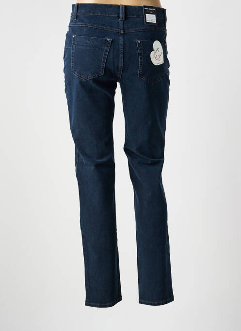Jeans coupe slim stretch taille normale bleu ANNA MONTANA femme