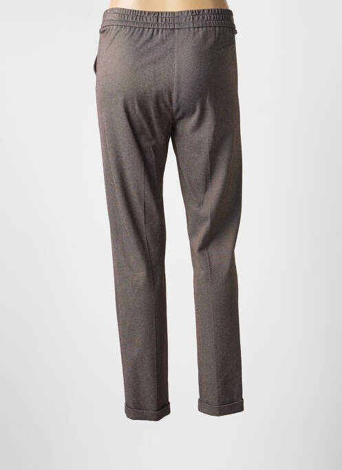 Pantalon slim taille élastique taille normale marron FRANK WALDER femme