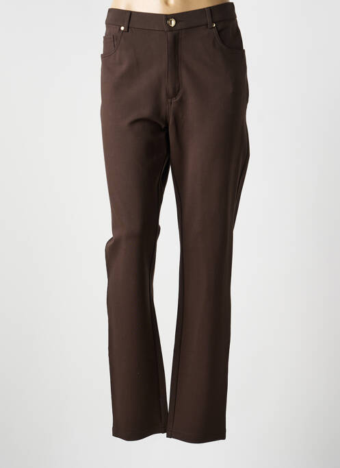 Pantalon slim stretch taille normale marron LCDN femme