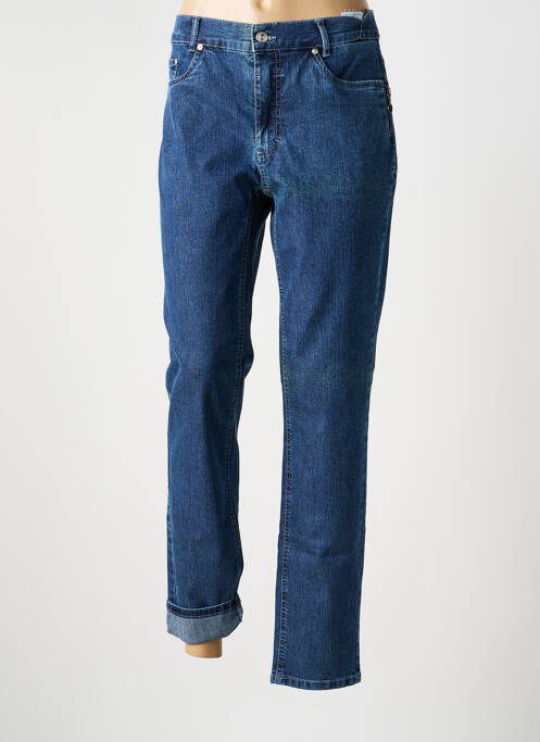 Jeans coupe slim stretch taille normale bleu ANNA MONTANA femme