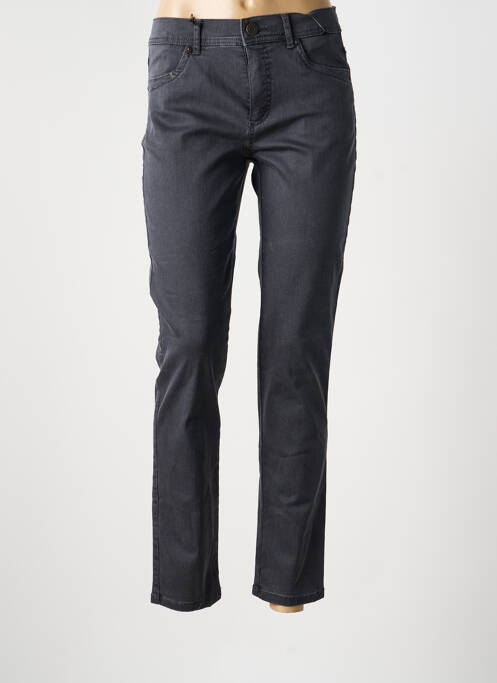 Jeans coupe slim stretch taille normale noir ANNA MONTANA femme