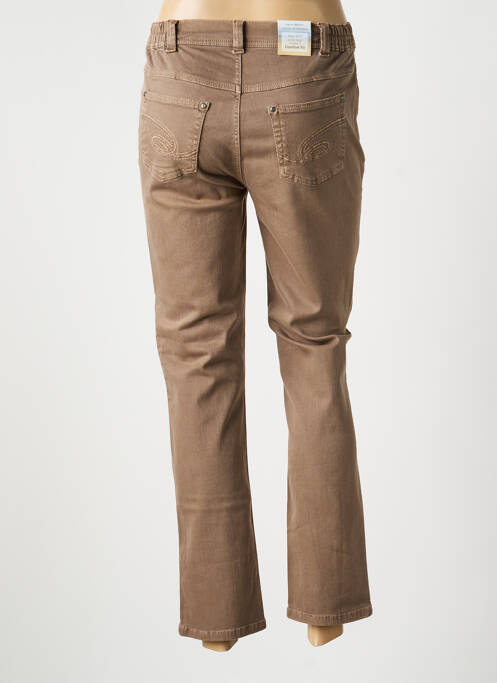 Jeans coupe slim marron ANNA MONTANA femme