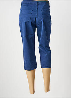 Corsaire tissage popeline taille normale bleu LDCN femme