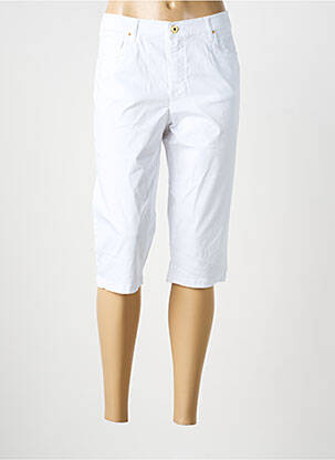 Corsaire tissage popeline taille normale blanc LCDN femme