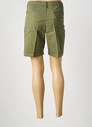 Bermuda tissage popeline taille normale vert LCDN femme