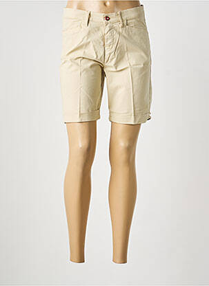 Bermuda tissage popeline taille normale beige LCDN femme