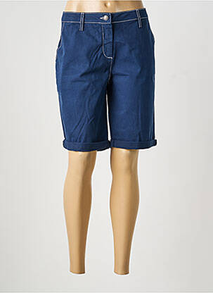 Bermuda taille à pinces taille normale bleu fonce ANANKE femme