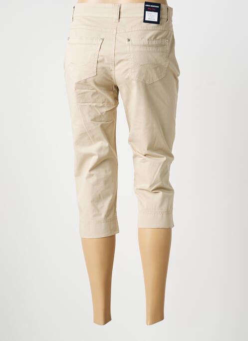 Corsaire tissage popeline taille normale beige ANNA MONTANA femme