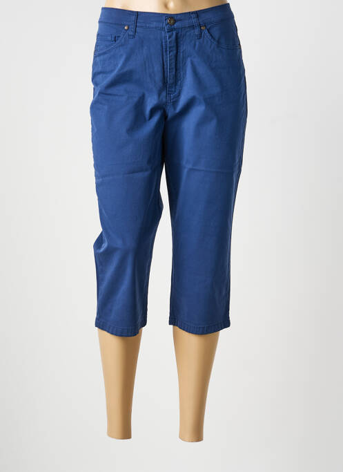 Corsaire tissage popeline taille normale bleu LDCN femme