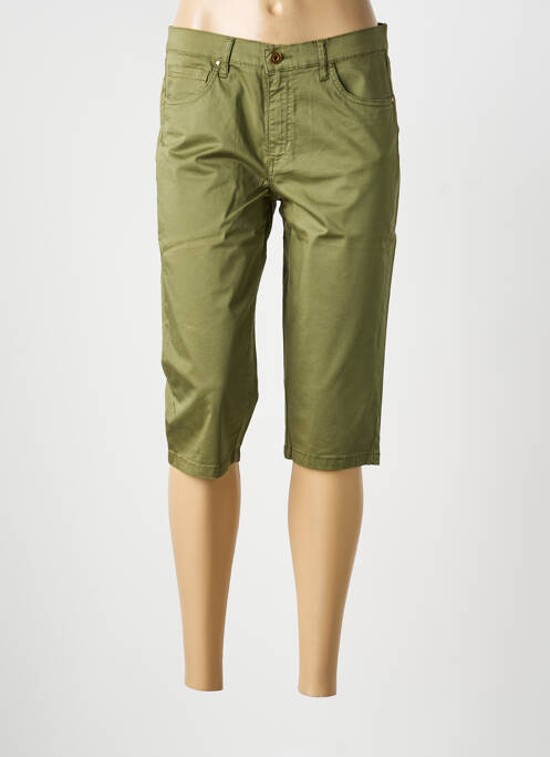 Corsaire tissage popeline taille normale vert LCDN femme